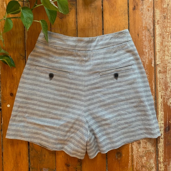 Anthropologie pleated shorts with satin tie - Picture 2 of 5